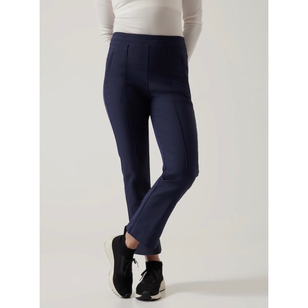Athleta Headlands Hybrid Pant 16 Blue Travel Work City Comfort Stretch Sporty